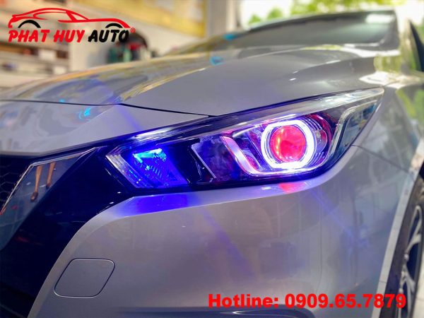 Độ Bi LED Lion King xe Almera